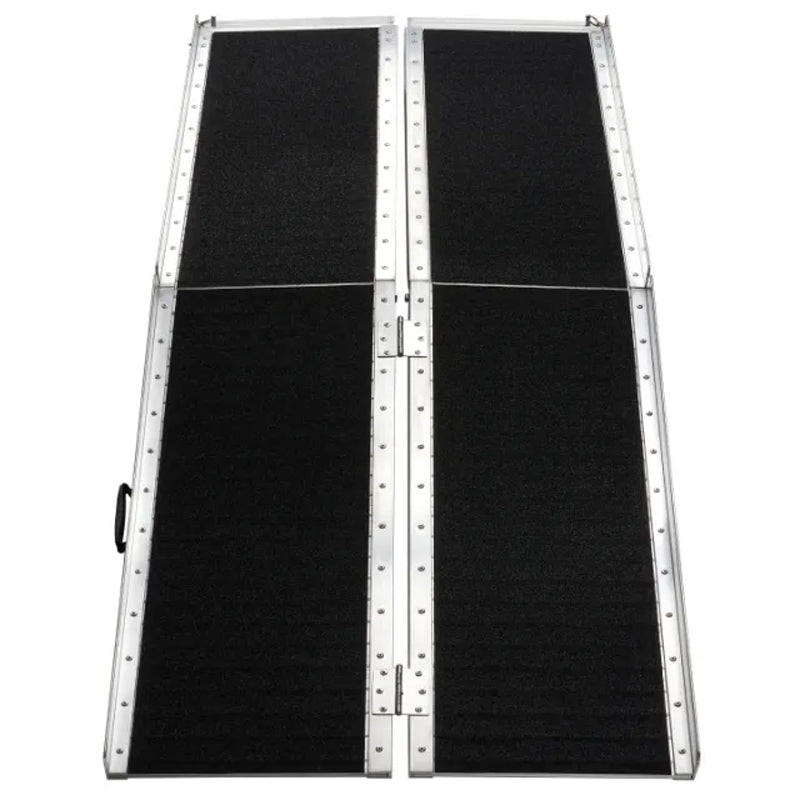 8Ft Handicap Ramp Non-Skid Wheelchair Ramp For Utility Mobility Access Portable Aluminum Foldable Ramp For Disabled