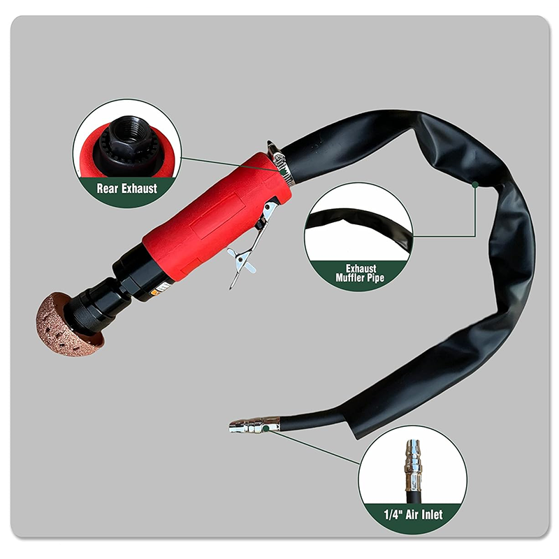 Tire Buffer Kit,2500rpm Low Speed Air Tire Buffing Machine Tire Repair Kit Polishing Cleaning Tool 35mm Pneumatic Automatic Buffing Wheel Machine Tire Repair Tool Rear Exhaust