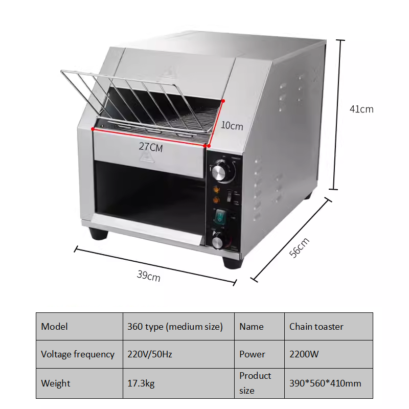Chain Toaster Commercial Toaster Crawler Hotel Toast Heating Machine Fully Automatic Sandwich Baking Machine