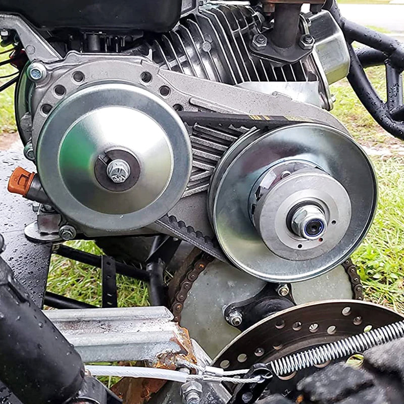 Go Kart Clutch Kit Torque Converter Tools 1” 3/4 Inch 10T #40 41 Chain 12T #35 CVT Clutch Small Engine Drive Belt for 2HP-7HP