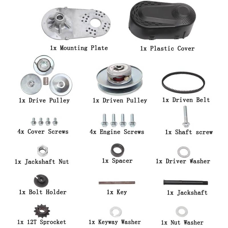 Torque Converter Go Kart Clutch Set 3/4 inch 12T #35 Chain Replacement Set TAV2 30-75 218353A Manco CVT Clutch