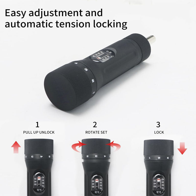 1/4" Drive Torque Screwdriver 10-70 in-lbs Torque Adjustment Range 10 Pieces Bits Set for Maintenance Tools Bike Repairing and Mounting