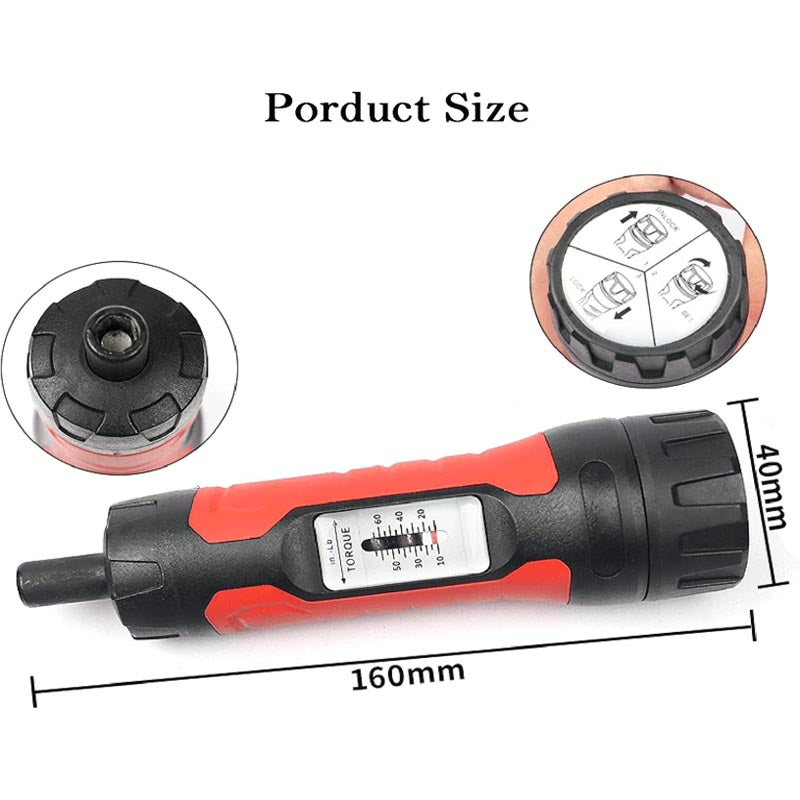 1/4" Drive Torque Screwdrivers 10-65 Inch Pounds Torque Screwdriver Set for Maintenance