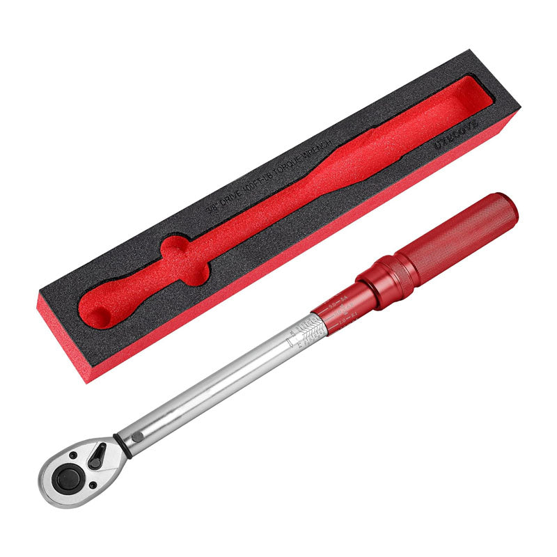 1/2-inch Drive Click Torque Wrench Dual-Direction Adjustable Torque Wrench Set 10-160ft .lb