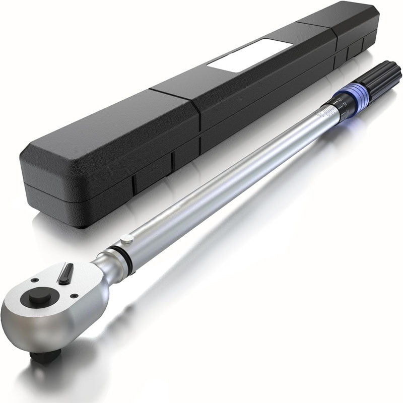 3/4 In. Drive Torque Wrench 100-400 ft. lb/135-815NM Torque Wrench with Alloy Aluminum Handle & Cr-Mo Head in Solid Storage Case