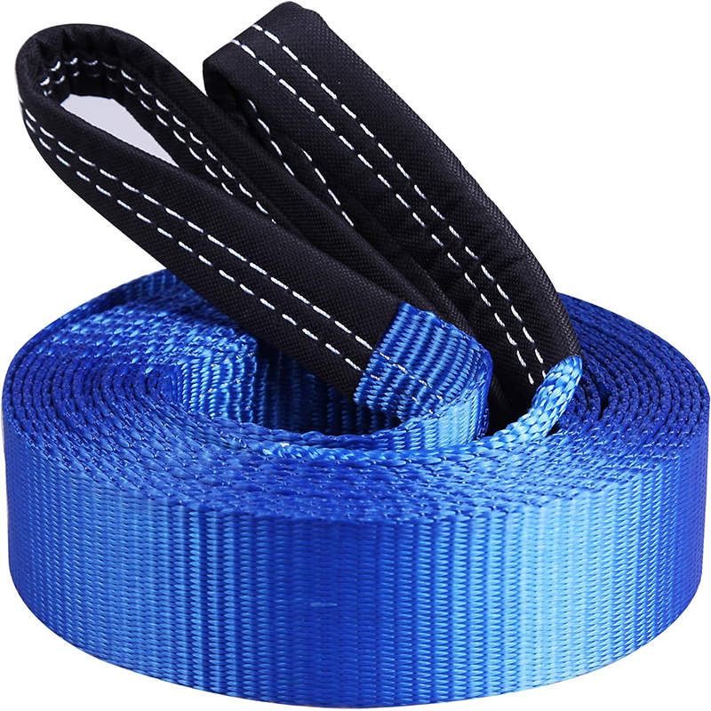 Tow Strap 2" x 20' Tow Belt Heavy Duty 10,000Lbs Tow Strap Off Road Towing Rope with Reinforced Loops for Recovery Vehicles