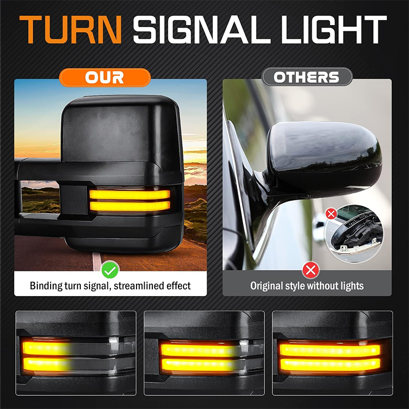 Towing Mirrors Power Control Heated with Turn Signal