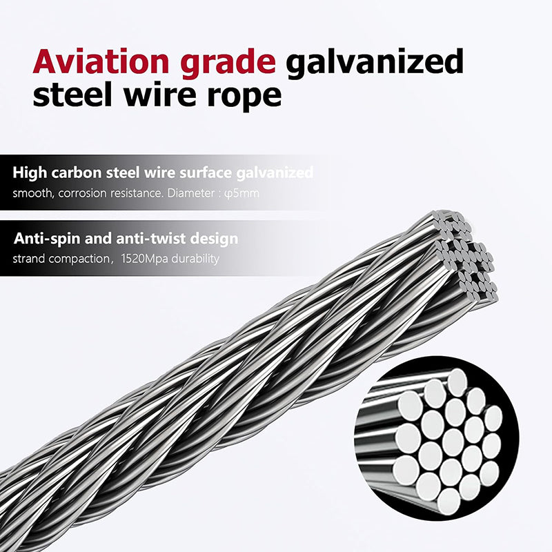 2 Ton Capacity Heavy Duty Come Along Tool with Dual Gears with 12FT Steel Cable 2 Hooks Hand Winch Tool