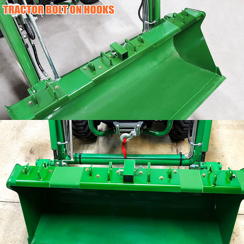 Tractor Bucket Hooks Bolt Grade Tow Grab Handles 1.5“ Tow Hook Bolts with 60° Curved Edge for John Deere Bucket 2 PCS