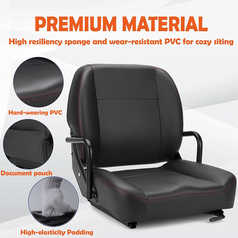 Universal Forklift Seat Tractor Seat with Hip Restraint for Tractor,Mower,Skid Loader,Telehandler,Excavator Dozer