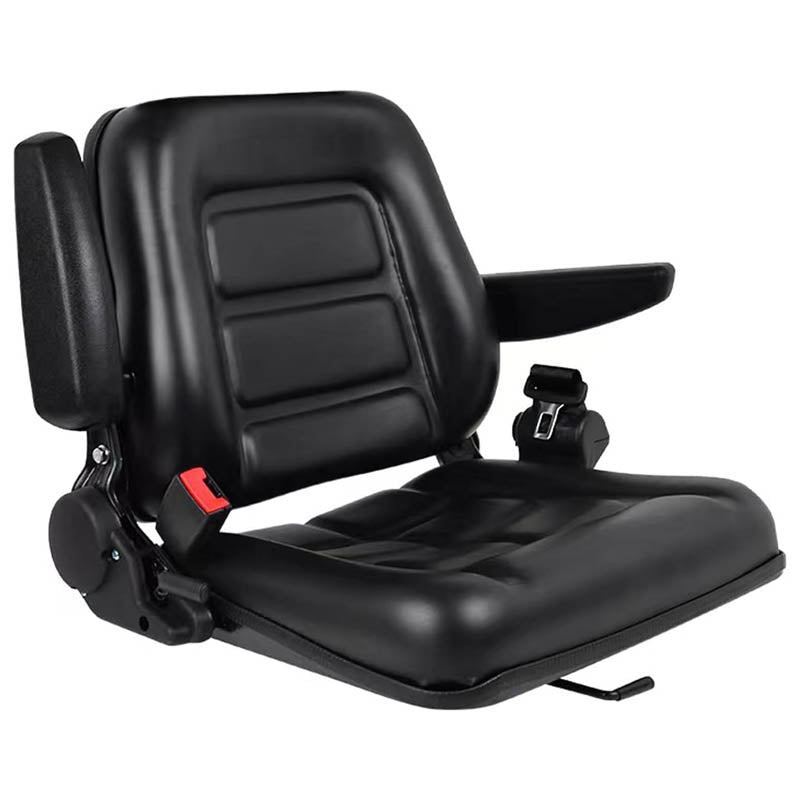 Tractor Seat Fold Down Tractor Seat with Adjustable Angle Back Armrest, Armrest And Safety Belt