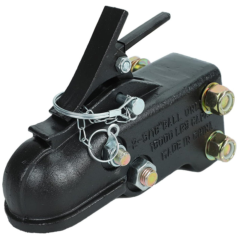 15000LBS Capacity Channel-Mount Coupler with Hardware Kit Heavy Duty Cast Adjustable Trailer Coupler 2-5/16 in