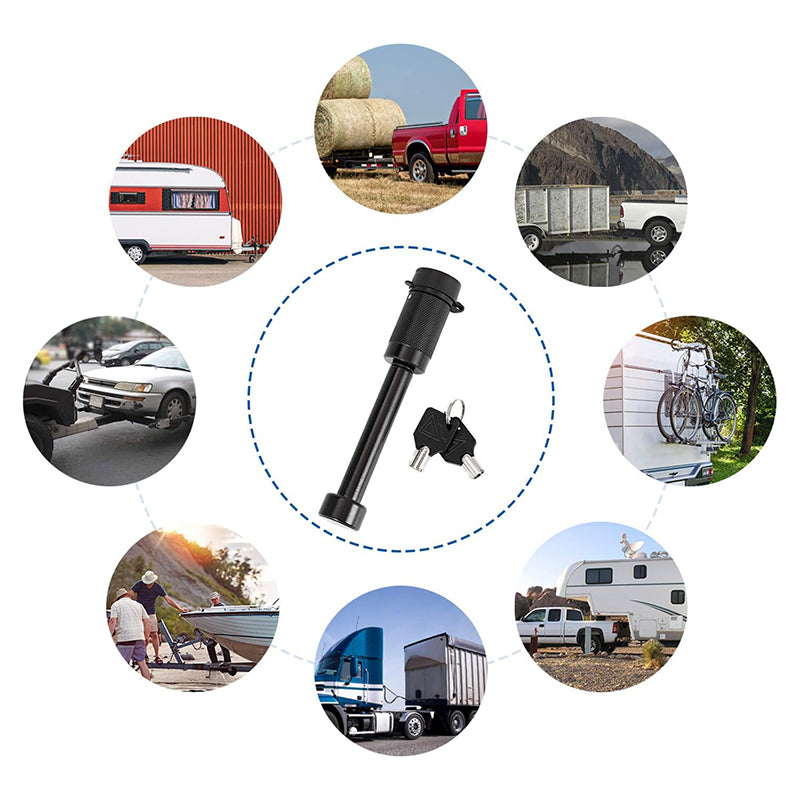 Trailer Hitch Lock Hitch Receiver Lock Fits Class III IV and 2" 2-1/2" Receiver for Trailer Truck Car Boat