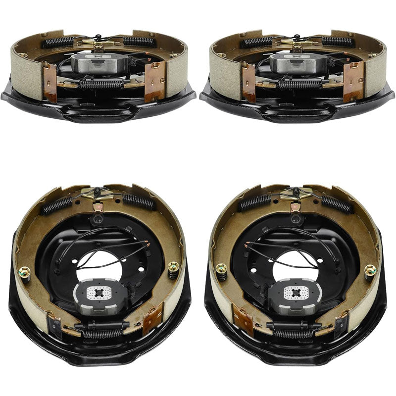 4Pcs 12" x 2" Trailer Electric Brake for 5,200lbs 6,000lbs 7,000lbs Braking System Part Replacement 2 Right + 2 Left