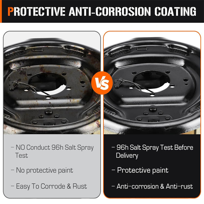 4Pcs 12" x 2" Trailer Electric Brake for 5,200lbs 6,000lbs 7,000lbs Braking System Part Replacement 2 Right + 2 Left