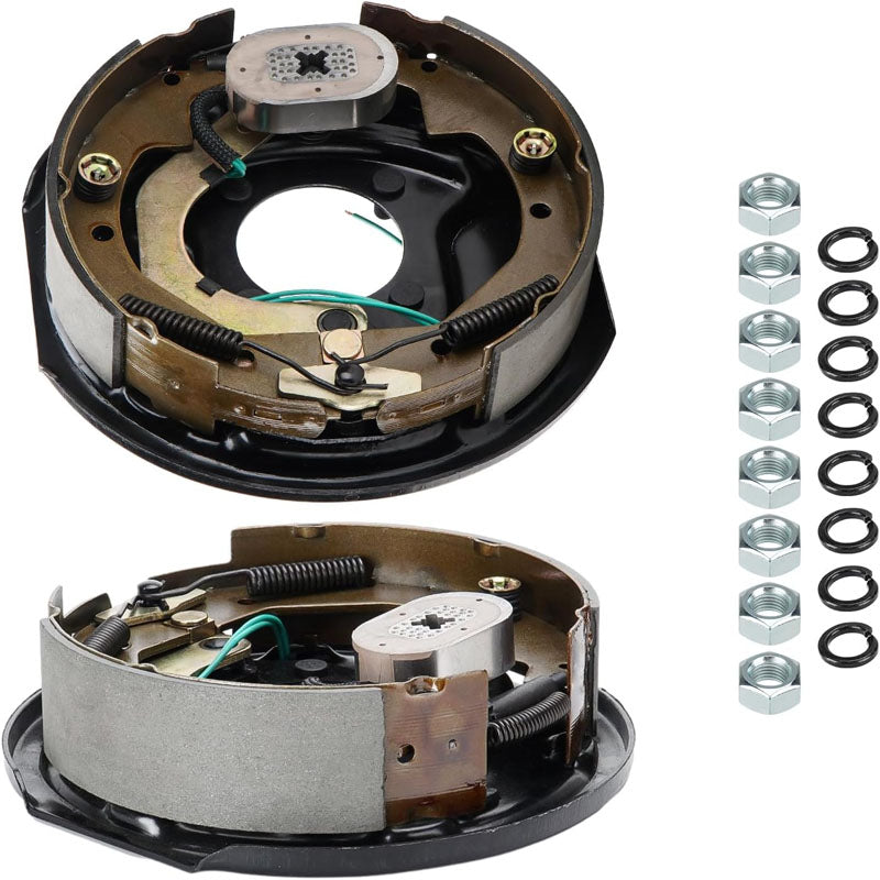 2Pcs 10" x 2-1/4" Trailer Electric Brake for 3,500lbs Left and Right electric brake assemblies