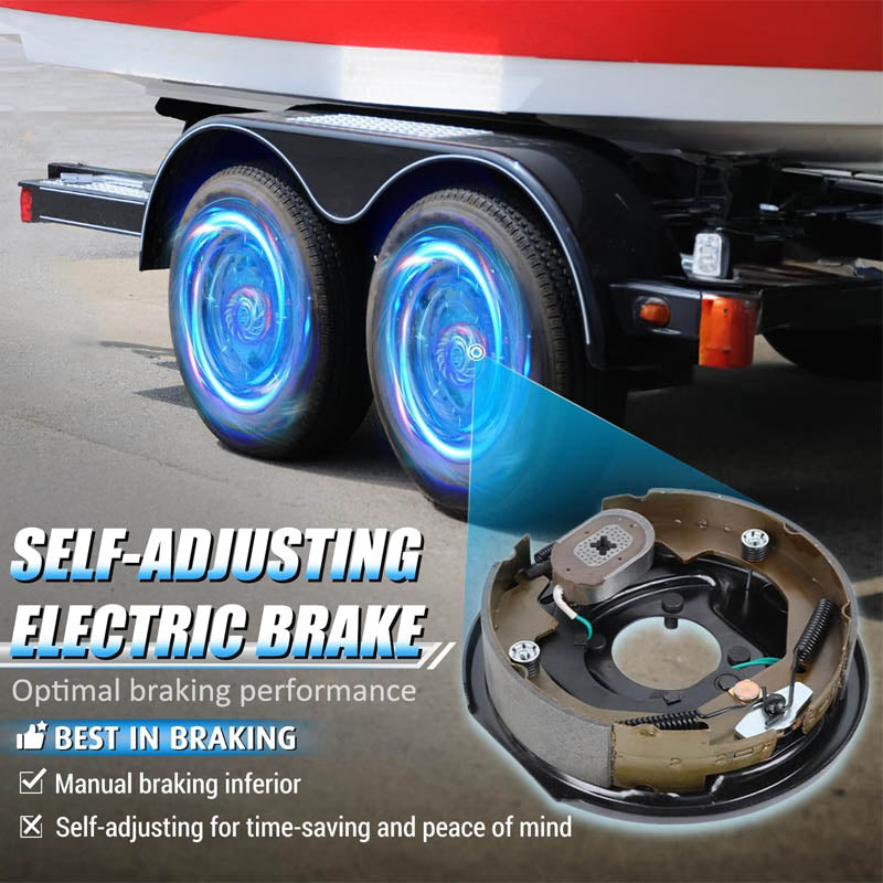 Trailer Electric Brake with 2 right and 2 left brakes Axles size 7000 pounds 21003 10" X 2-1/4" 4 brakes