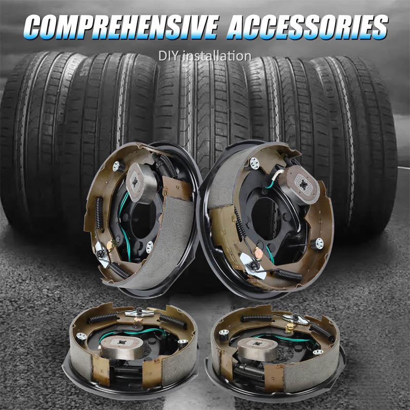 Trailer Electric Brake with 2 right and 2 left brakes Axles size 7000 pounds 21003 10" X 2-1/4" 4 brakes