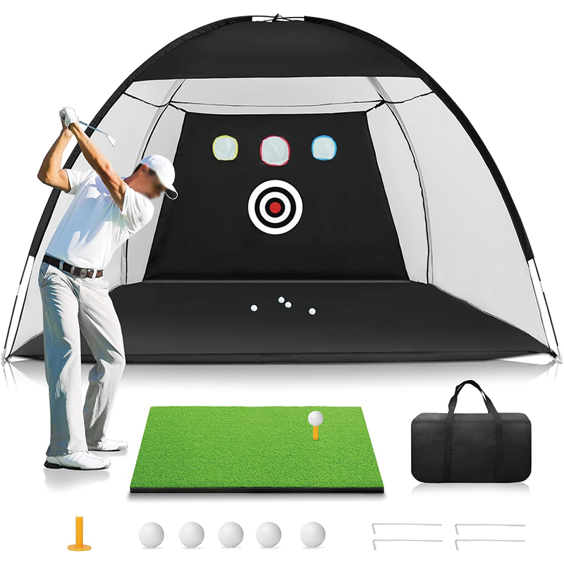 10 x 7ft Golf Net, Indoor Outdoor Home Golf Swing Training, Golf Hitting Practice Net for Backyard Driving, Indoor/Outdoor
