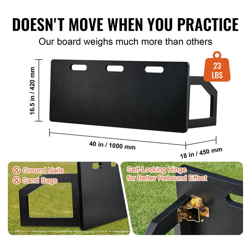 Soccer Rebounder Board(5 Pack),40"X16" Portable Soccer Wall with 2 Angles Rebound, Soccer Training Equipment for Kids and Adults, Passing & Shooting Practice