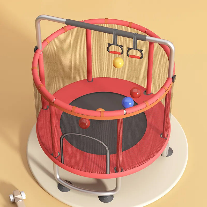1.4M Round Kids Trampoline Mini Kids Round Trampoline Enclosure For Indoor And Outdoor