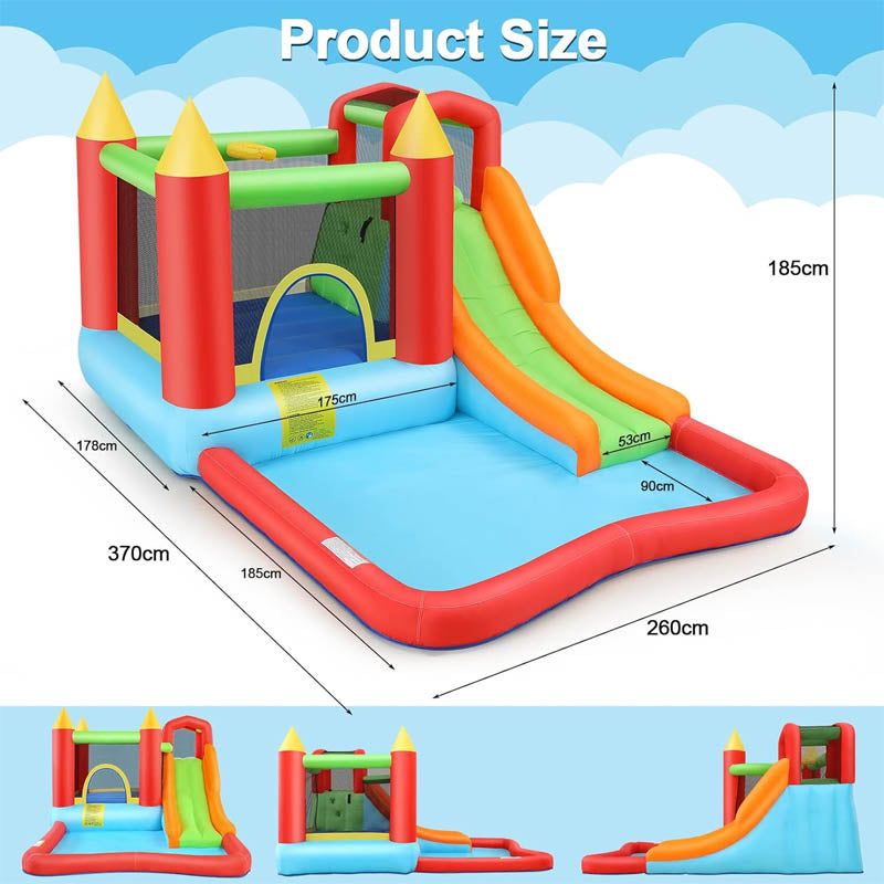 Outdoor High Quality Playhouse Trampoline Inflatable Bounce House with Slide for Kid Ages 3–8 Years