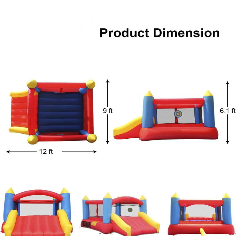 Inflatable Bounce House Inflatable Bouncer with Air Blower Family Backyard Bouncy Castle dea for Kids