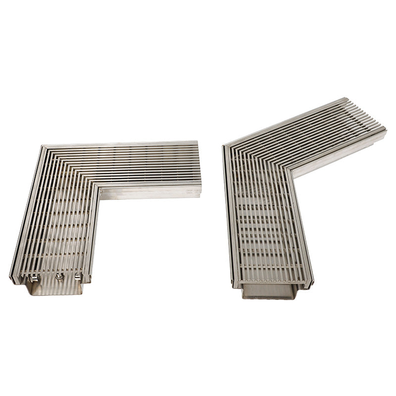 Building Material Rain Water Flow Driveway Stainless Steel Trench Drain with 3pcs Stainless Steel Drainage Channel