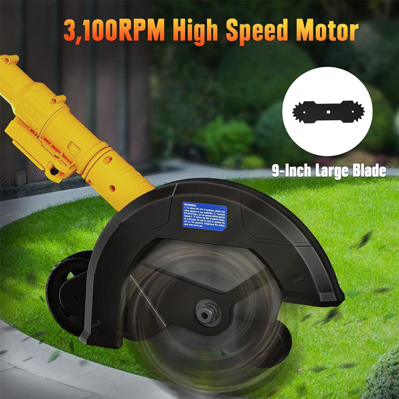 Trimmer & Edger 20 V Battery Powered Cordless Edger 9 inch Adjustable Depth Blade for Landscaping Driveways Borders