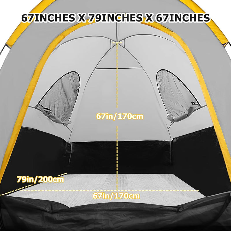 Truck Tent For 6.5-8 Ft Truck Bed, Pickup Truck Bed Tent Double Layer Waterproof Pu2000mm For Camping