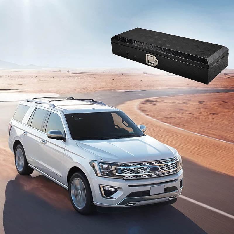 Truck Tool Boxes 34.5 Inch Aluminum with Side Handle and Lock Keys for Pickup, RV, Trailer, Truck Bed