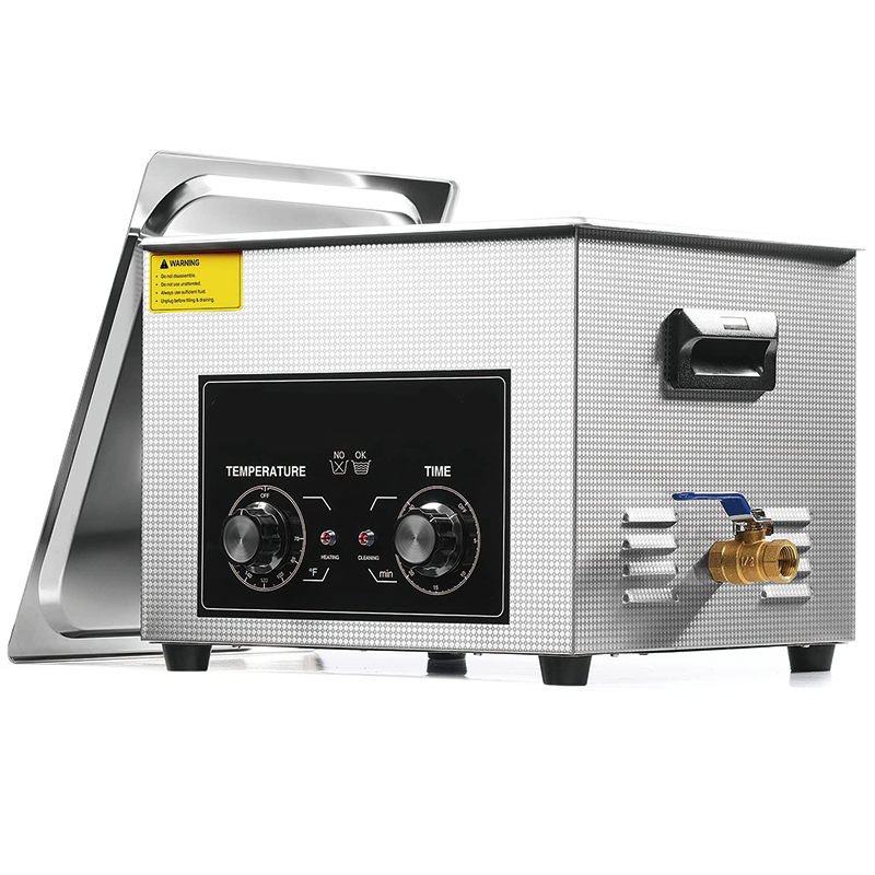 15L Ultrasonic Cleaner, 40kHz Digital Sonic Cavitation Cleaner with Heater for Jewelry Watch Glasses Circuit Board Dentures Small Parts Dental Instrument