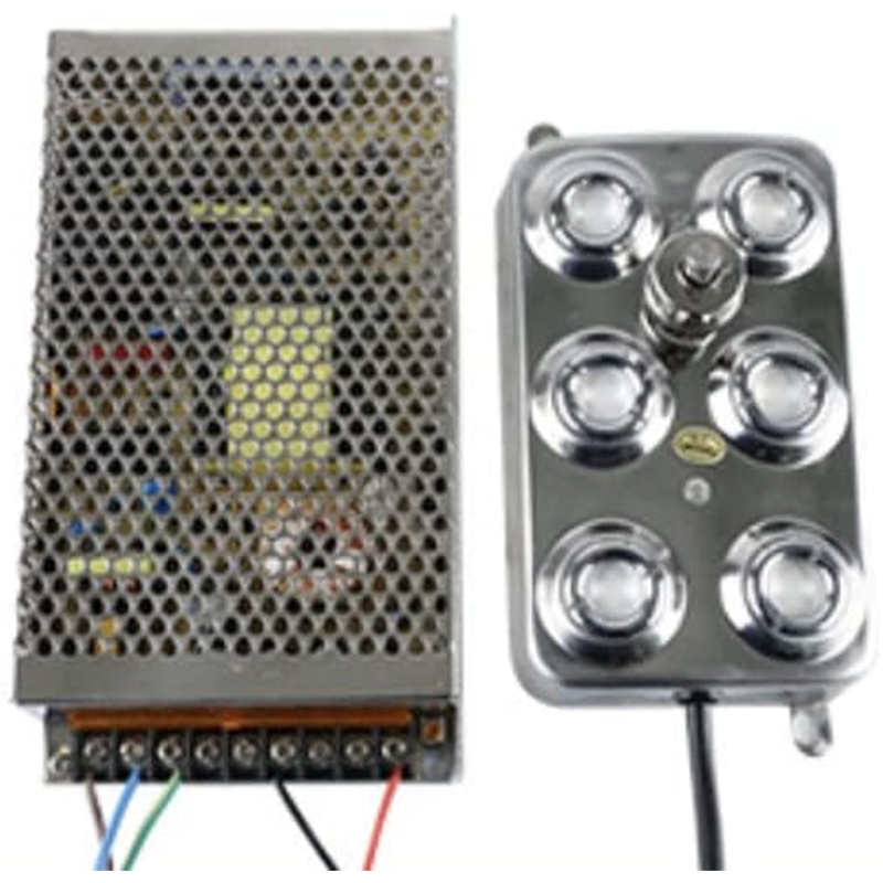 6 Heads Ultrasonic Atomizer, Atomizer Air Humidifier 304 Stainless Steel with Transformer for Landscape Agriculture Greenhouse Hydroponics Garden Lawn Pond