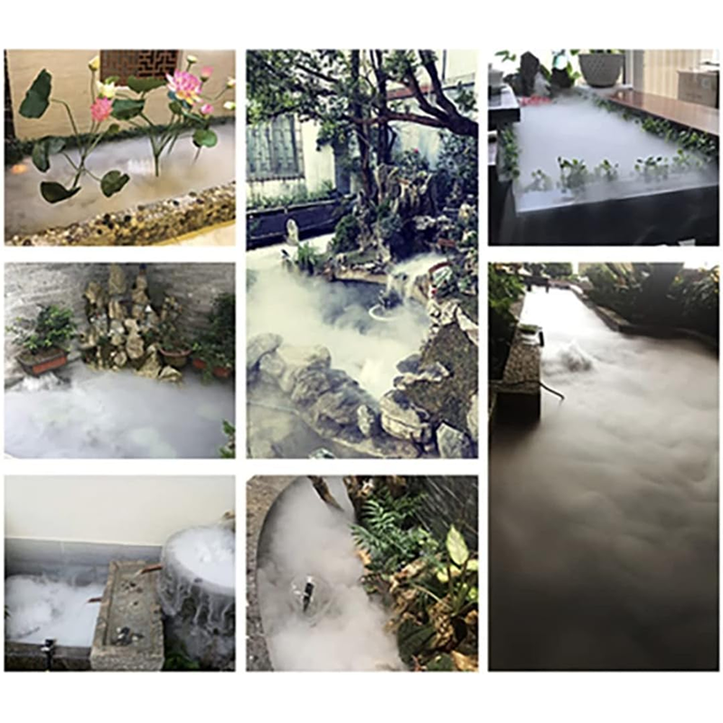 6 Heads Ultrasonic Atomizer, Atomizer Air Humidifier 304 Stainless Steel with Transformer for Landscape Agriculture Greenhouse Hydroponics Garden Lawn Pond