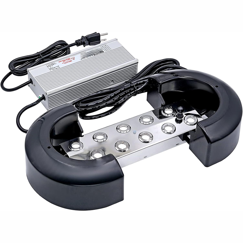 Ultrasonic Mist Maker 10 heads 6L/H Ultrasonic Atomizer with 300W Waterproof Power Supply Heavy Mist Device Garden Atomizer Humidifier Pond Atomizer for Gardening Greenhouse Landscape