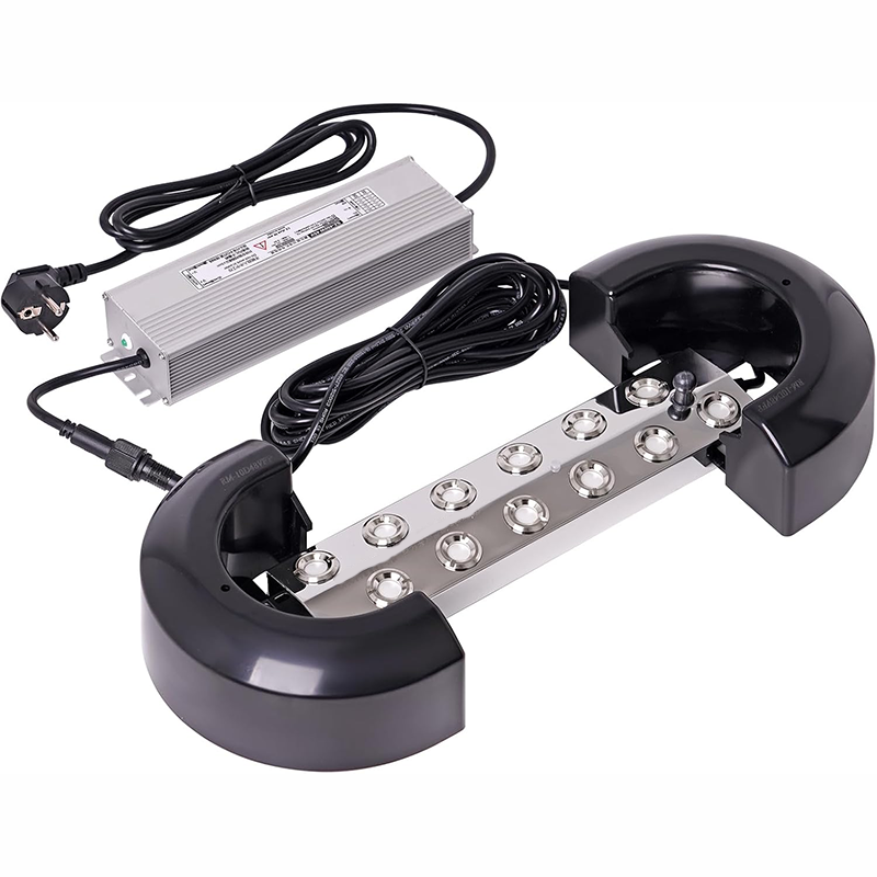 Ultrasonic Mist Maker 12 Head Ultrasonic Misting Device with 330 W Waterproof Power Supply, Heavy Duty 8.5 L/H Misting Device, Yard Misting Humidifier, Pond Misting Device for Gardening Greenhouse Landscape