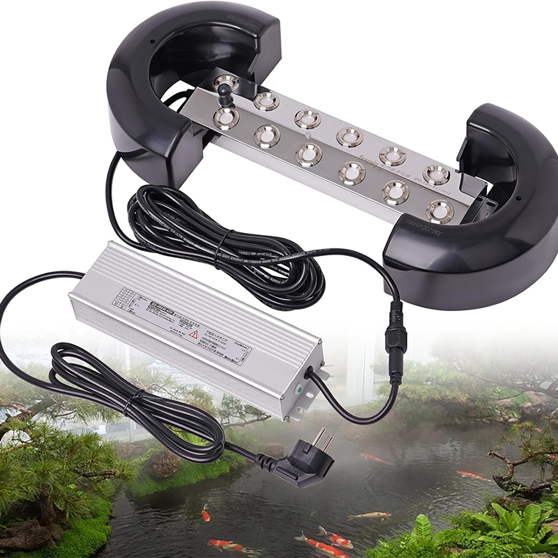 Ultrasonic Mist Maker 12 Head Ultrasonic Misting Device with 330 W Waterproof Power Supply, Heavy Duty 8.5 L/H Misting Device, Yard Misting Humidifier, Pond Misting Device for Gardening Greenhouse Landscape