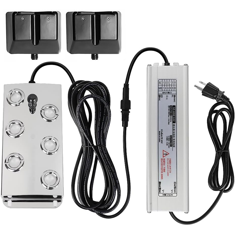 6-Head Ultrasonic Mist Maker With Power Supply, Atomizer Fountain For Rockery/Pond/Fish Pond Atomization