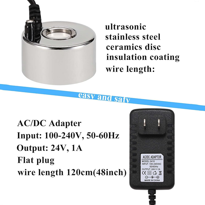 Ultrasonic Mist Maker Indoor Fountain Small Atomizer Waterscape AC/DC Adapter Atomizer Pond Stainless Steel Atomizer Rockery Ultrasonic Humidifier Plant Sprayer Decoration