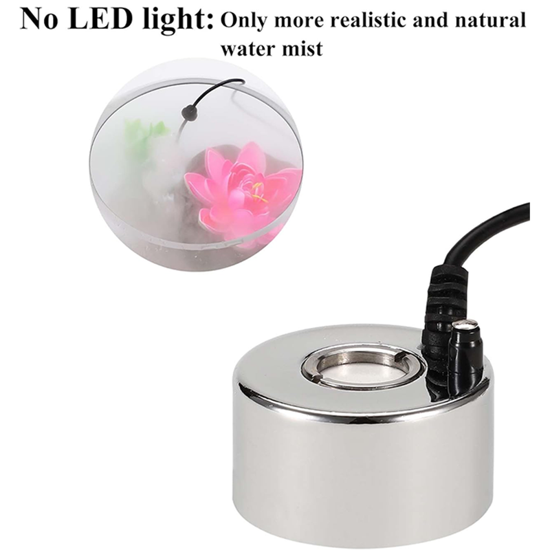 Ultrasonic Mist Maker Indoor Fountain Small Atomizer Waterscape AC/DC Adapter Atomizer Pond Stainless Steel Atomizer Rockery Ultrasonic Humidifier Plant Sprayer Decoration
