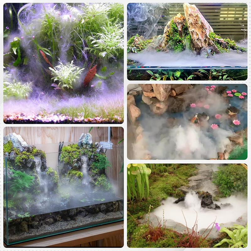 Halloween Ultrasonic Mist Maker , 12 LED Lights Mini Water Mist, Small Fountain Water Mist for Halloween Cauldron, Fish Tank