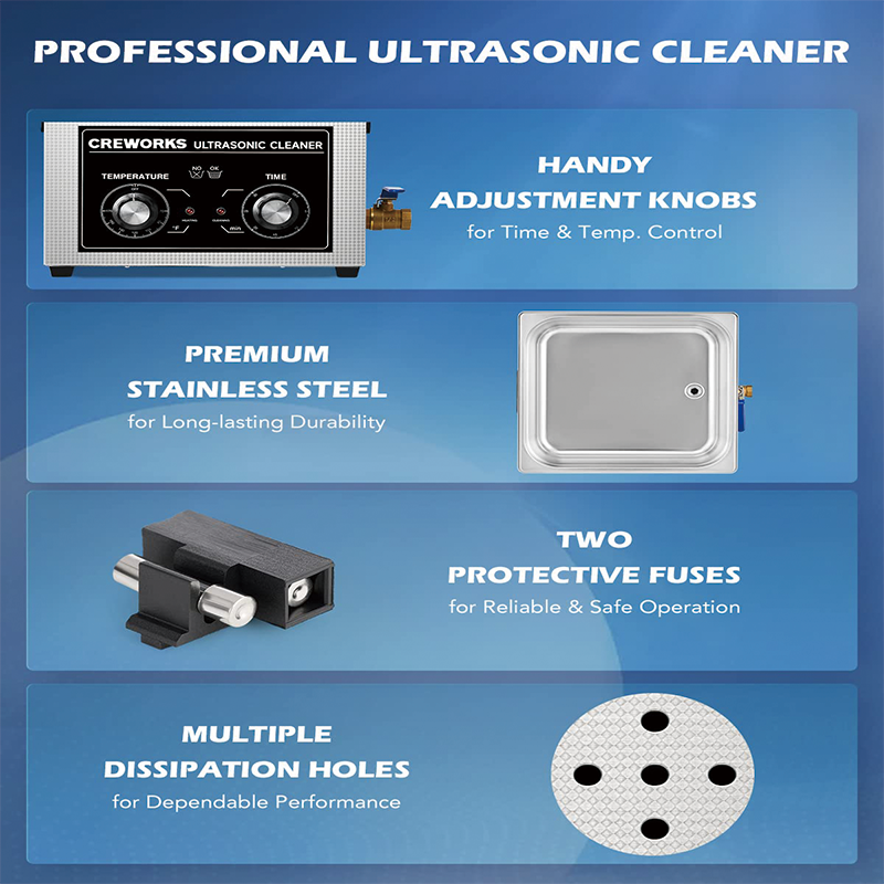 15L Ultrasonic Cleaner, 40kHz Digital Sonic Cavitation Cleaner with Heater for Jewelry Watch Glasses Circuit Board Dentures Small Parts Dental Instrument