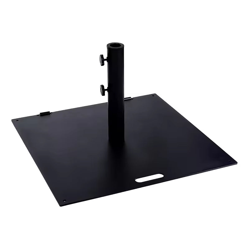 Umbrella Base Stand Garden Backyard Outdoor Patio Space Powder Coated Carbon With 14" Height Pipe Steel Black Umbrella Base