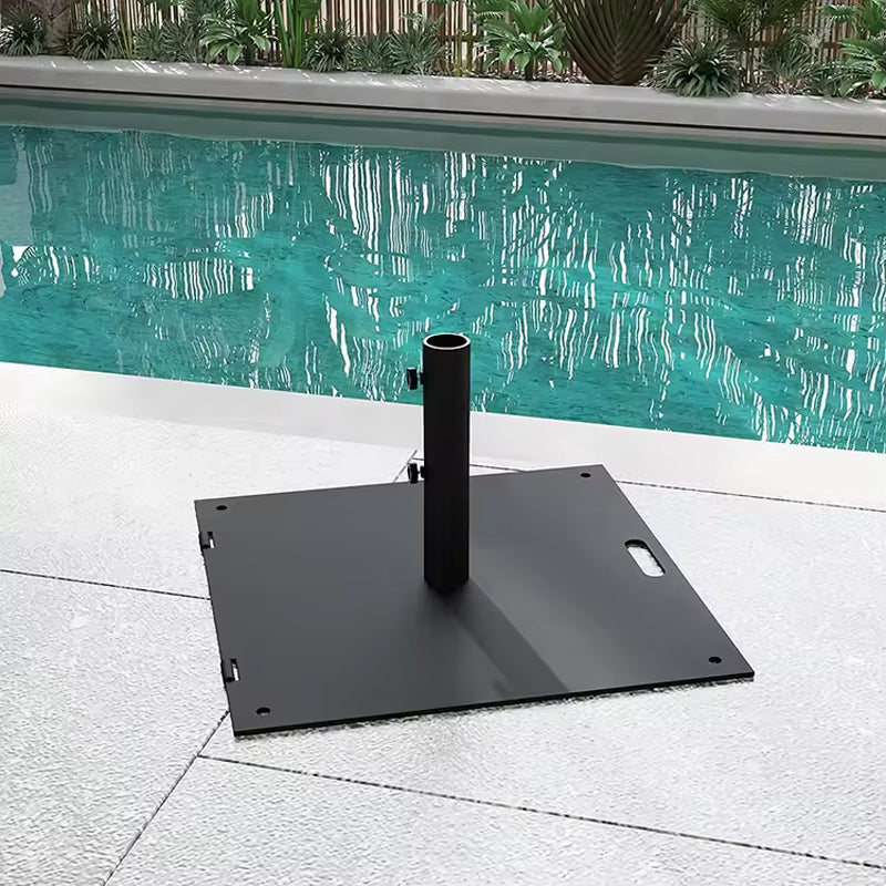 Umbrella Base Stand Garden Backyard Outdoor Patio Space Powder Coated Carbon With 14" Height Pipe Steel Black Umbrella Base