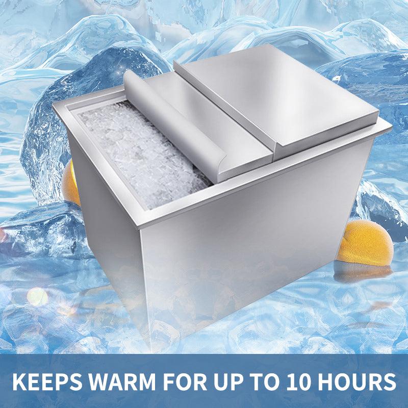 Commercial Ice Storage Tank, 304 Stainless Steel Ice Tank For Coffee Shop, Suitable For Milk Tea Shop Water Bar Ktv Internet Cafe Ice Storage Tank