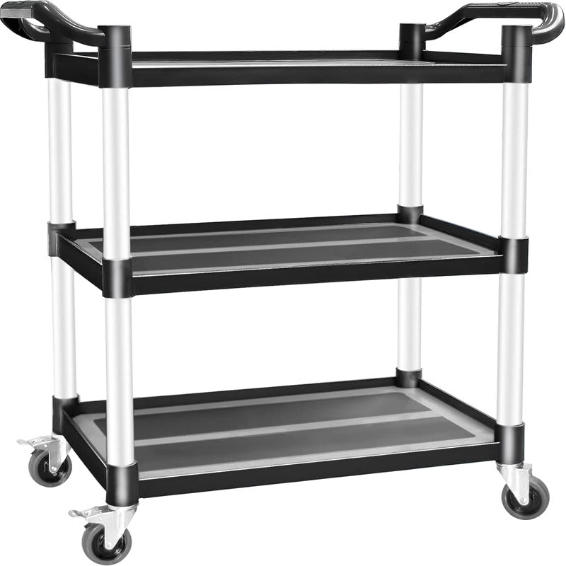 3 Tier Utility Carts with Wheels 510 lbs Capacity Lockable Wheels for Office Living Room Kitchen