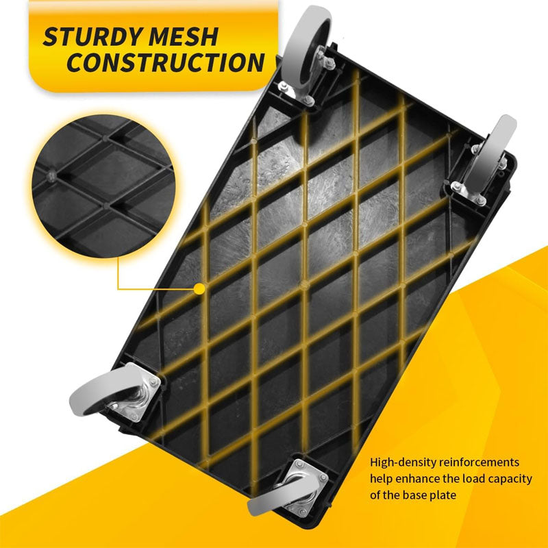 500-lb Utility Carts 2 Shelf 550LBS Heavy Duty Plastic Rolling Utility Cart with 360° Swivel Wheels