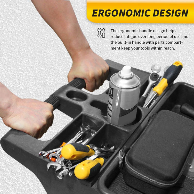 500-lb Utility Carts 2 Shelf 550LBS Heavy Duty Plastic Rolling Utility Cart with 360° Swivel Wheels