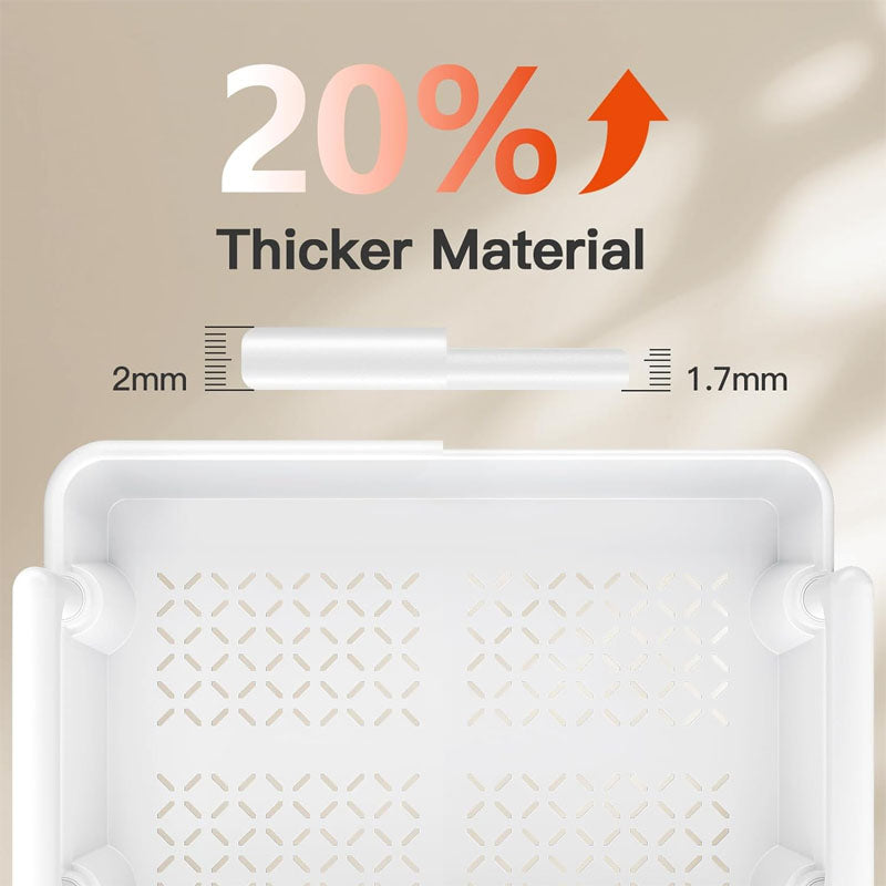 3-Tier Rolling Utility Carts Lightweight Utility Cart Storage Cart for Nursery for Office Living Room Kitchen