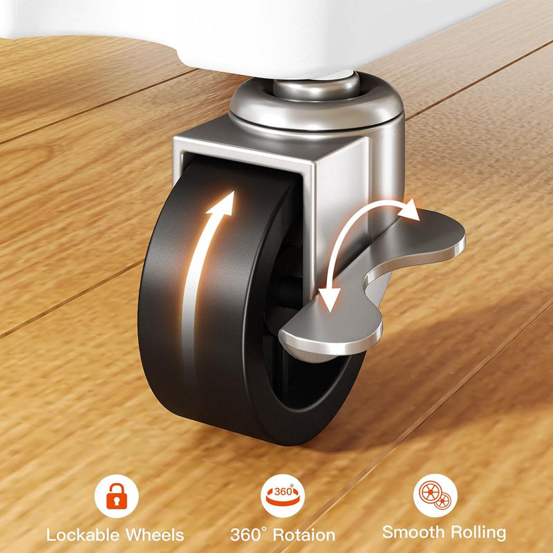 3-Tier Rolling Utility Carts Lightweight Utility Cart Storage Cart for Nursery for Office Living Room Kitchen